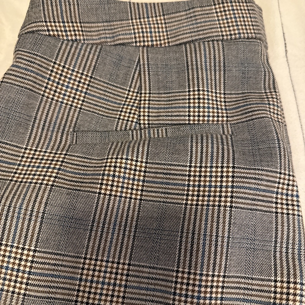 Zara Gray Plaid Trousers - Picture 4 of 4